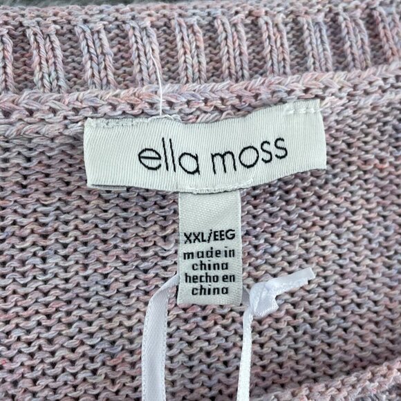 Ella Moss Womens Pink & Purple Gradient Stripe Sweater XXL Cotton Blend NWT 2047 - Picture 3 of 8